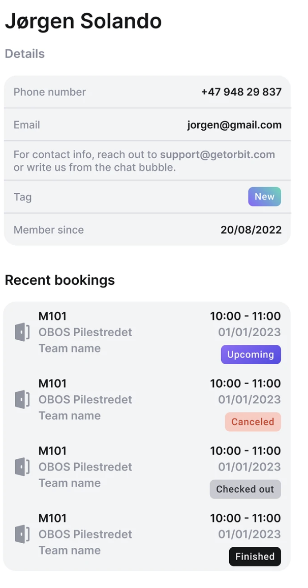 Single source of truth for booking and user information